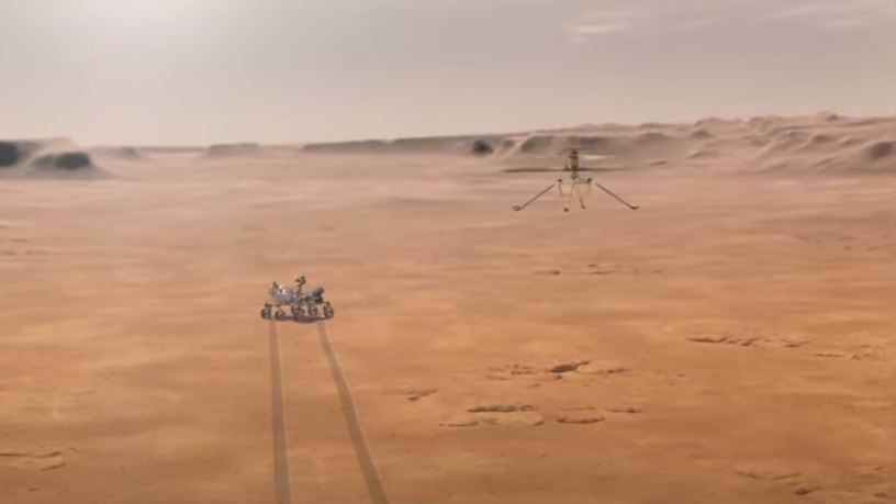 Ιστορική πτήση στον Άρη – Το ελικόπτερο της NASA έφτασε στον “κόκκινο” πλανήτη (vid)
