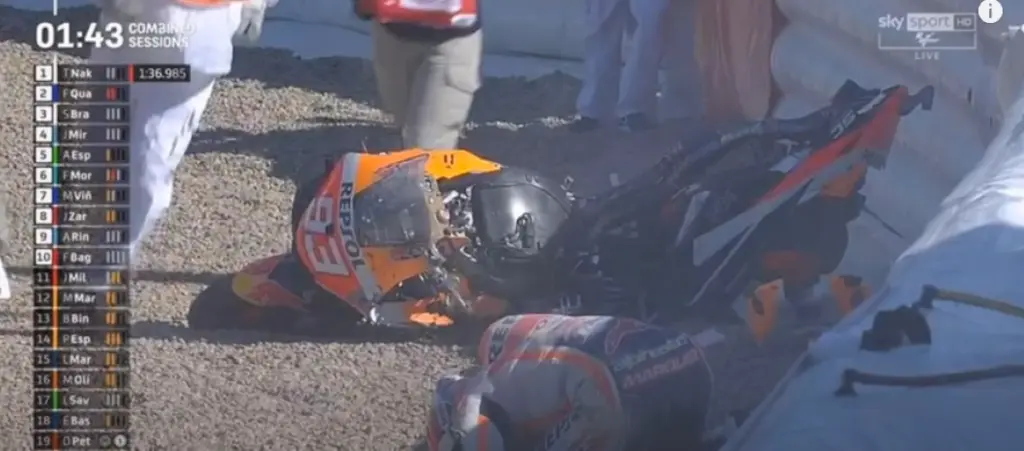 Τρομακτικό ατύχημα στο Moto GP για τον πρωταθλητή Mαρκ Μαρκέθ (vid)
