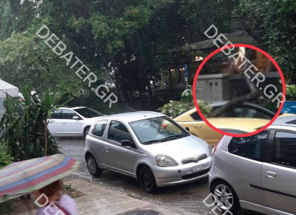 Το ξαφνικό μπουρίνι έπληξε την Αττική – Πλημμυρισμένοι δρόμοι και δέντρα πάνω στα αυτοκίνητα (pics)