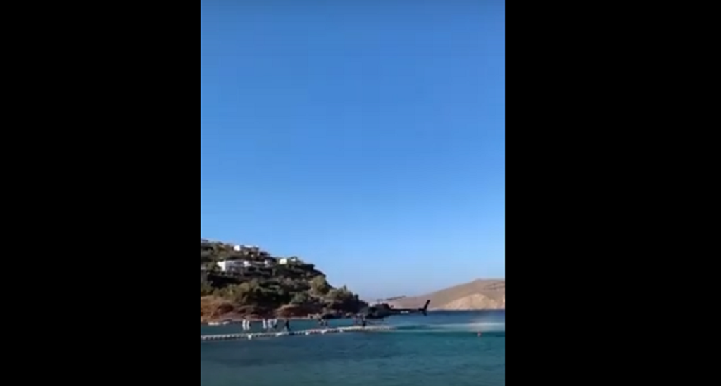 Μετά τα κορονοπάρτι η επέλαση των ελικοπτέρων στη Μύκονο – Επικίνδυνες προσγειώσεις “δίπλα” στους λουόμενους (vid)