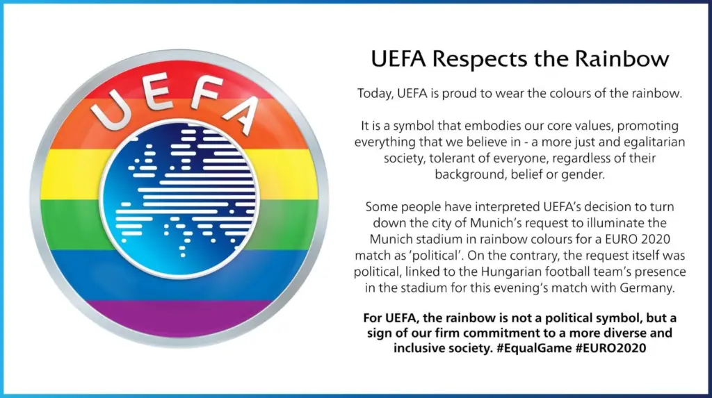 Η UEFA έντυσε το έμβλημα της στα χρώματα του ουράνιου τόξου (pic)