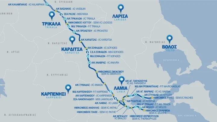 Παραδίδονται στην κυκλοφορία τα πρώτα 14 χιλιόμετρα του νοτίου τμήματος του αυτοκινητόδρομου Ε65