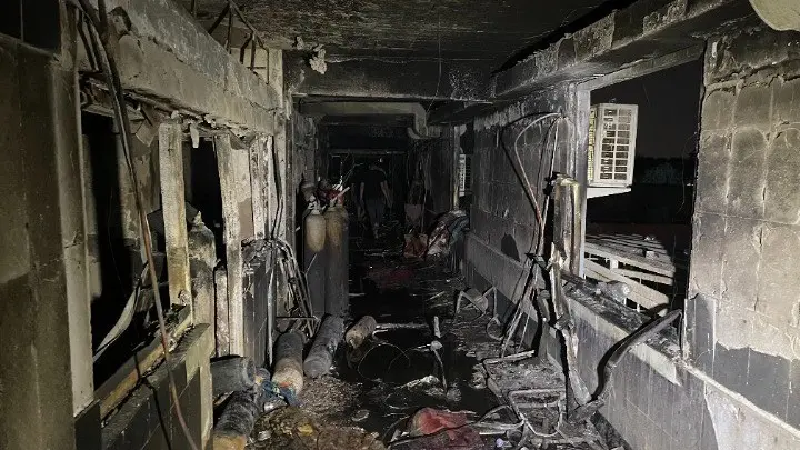 Πύρινη κόλαση σε μονάδα κορονοϊού σε νοσοκομείο στο Ιράκ – 52 νεκροί (vid)
