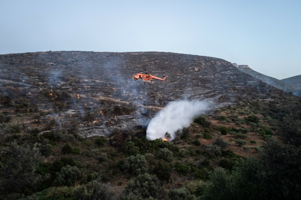 Μεγάλη φωτιά στη Μεγαλόπολη