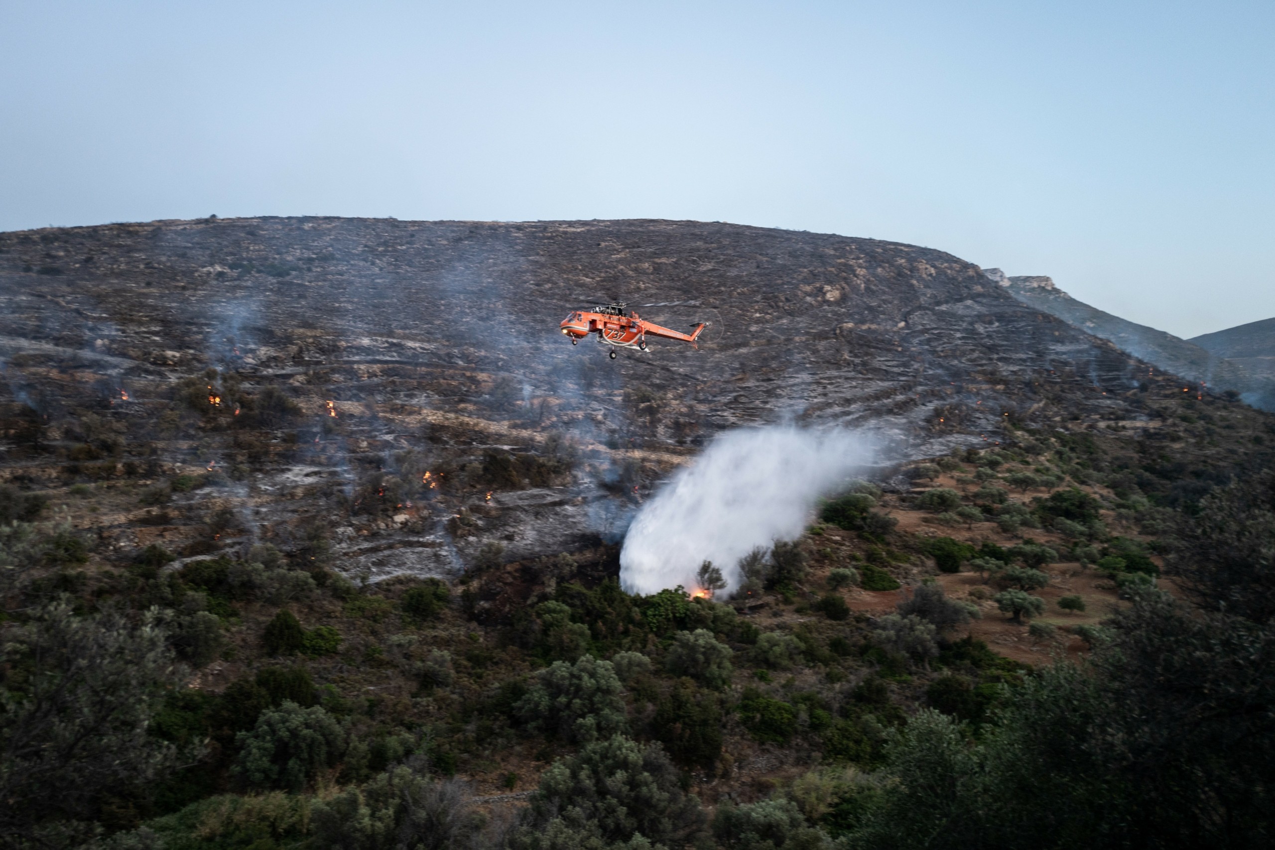 Μεγάλη φωτιά στη Μεγαλόπολη
