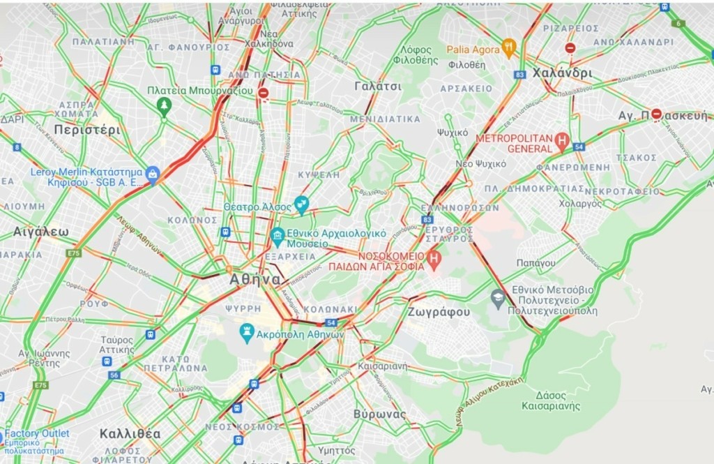 Καθυστερήσεις και μποτιλιάρισμα στην Αττική Οδό το πρωί της Τετάρτης – Που αλλού υπάρχει κίνηση (pic)