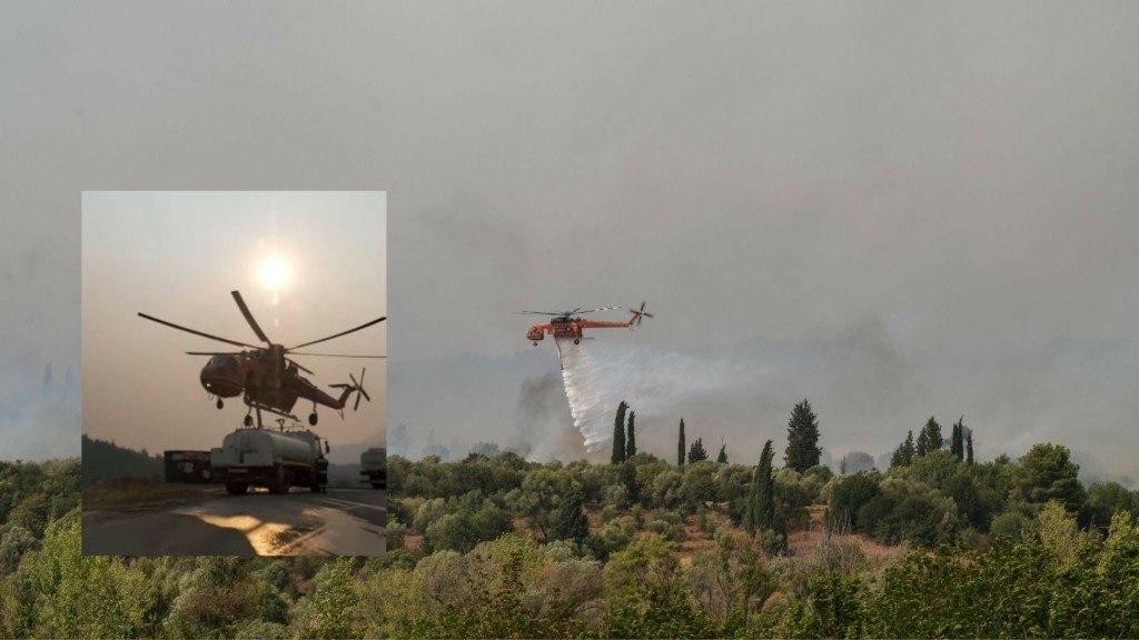 Η αδιανόητη αυτοθυσία των πυροσβεστών στα Βίλια (vid)