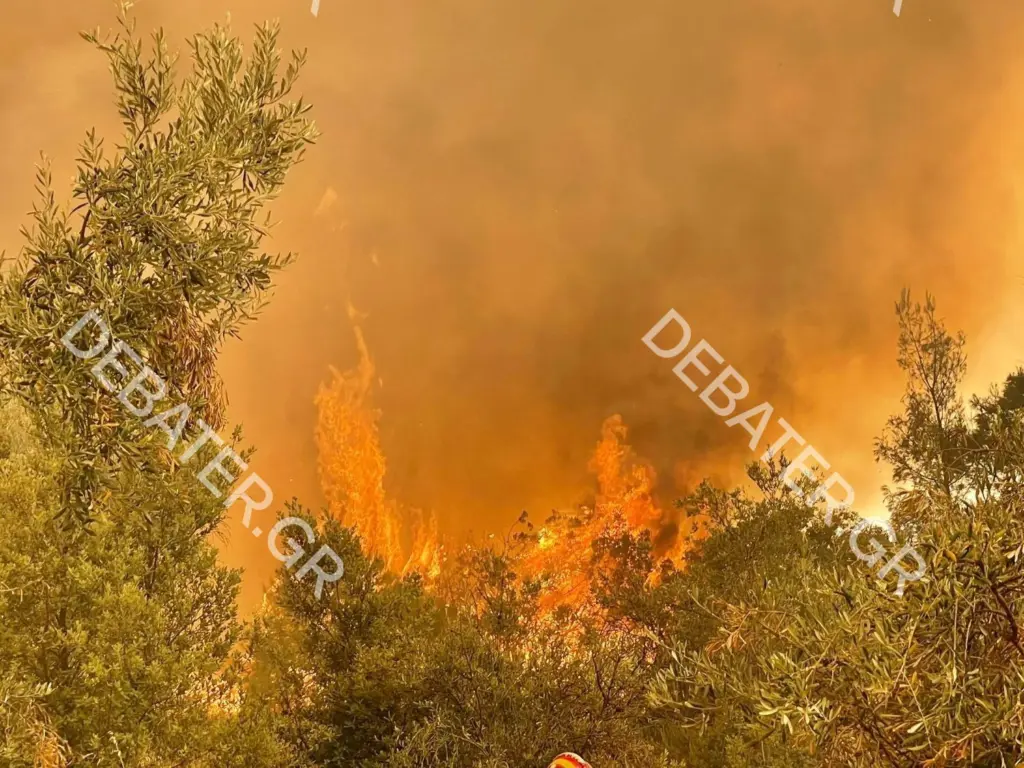 Η στιγμή που φουντώνει το μέτωπο στην Εύβοια μπροστά στην κάμερα του DEBATER (pics&vid)