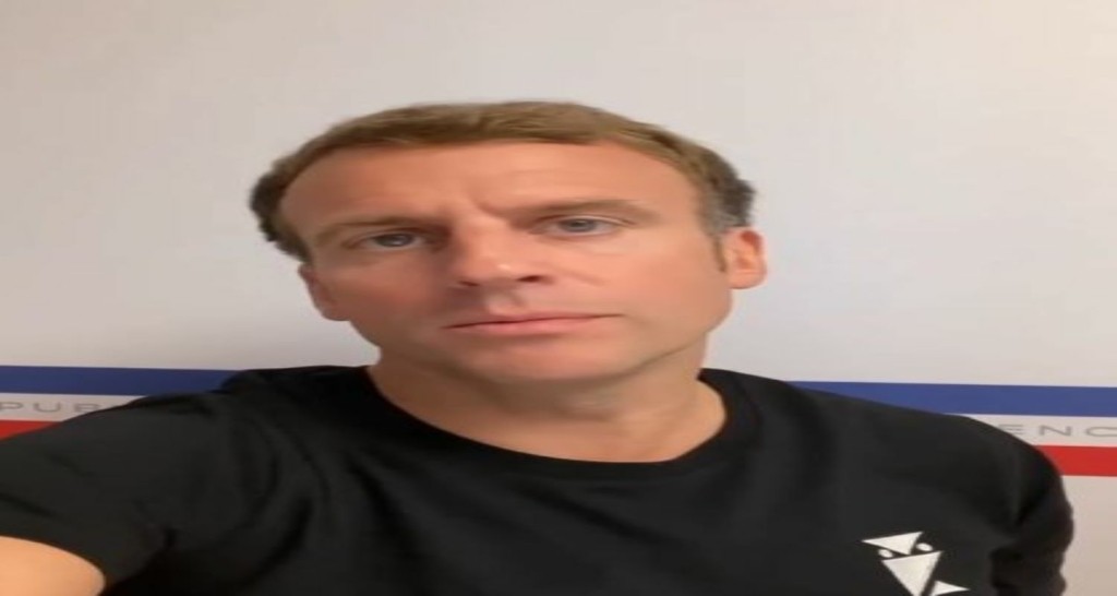 Με χαλαρή διάθεση και T-shirt βάζει τέλος στα fake news για τον εμβολιασμό ο Εμανουέλ Μακρόν (vid)