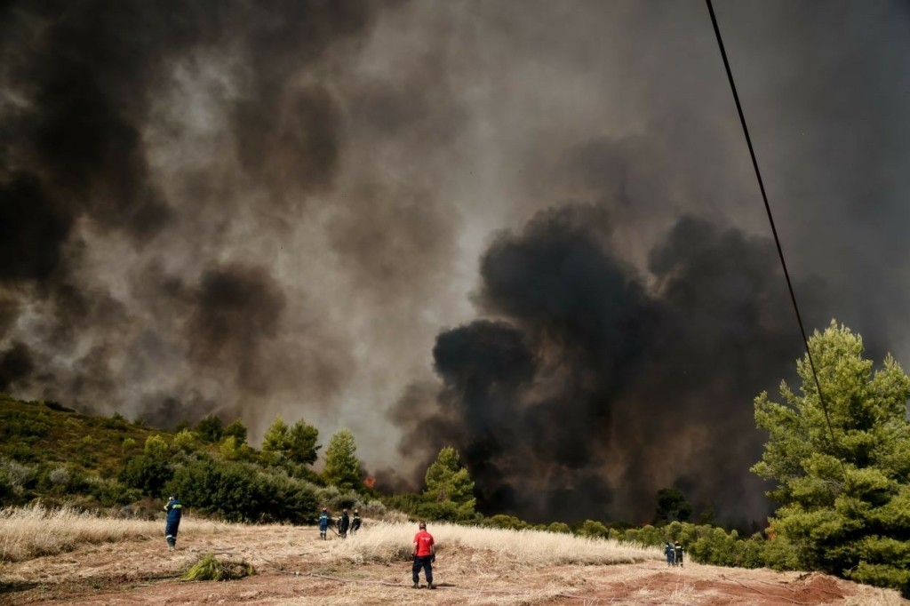 Φωτιά τώρα στον Ωρωπό