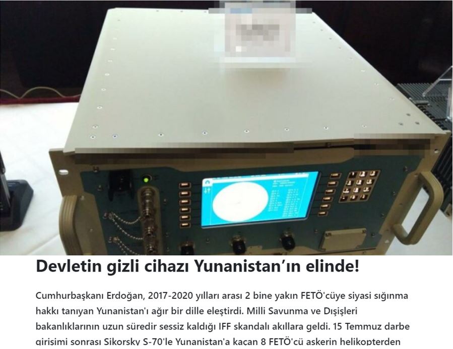Τουρκικό δημοσίευμα βάζει φωτιά στη σχέση Αθήνας-Άγκυρας – Μυστική τουρκική συσκευή στα χέρια των Ελλήνων