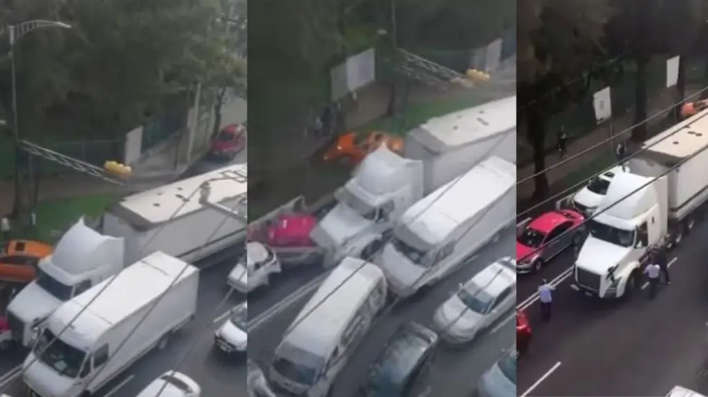 Οδηγός φορτηγού “τρελαίνεται” και παίρνει σβάρνα όποιο όχημα βρίσκει μπροστά του (vids)