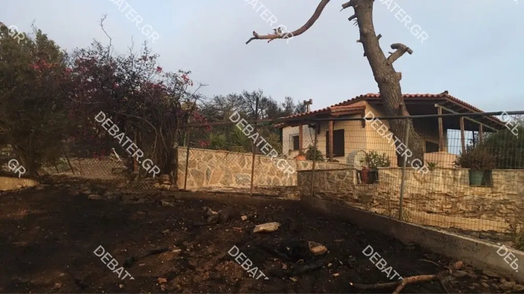 Την τελευταία στιγμή γλίτωσαν σπίτια από τις πύρινες “γλώσσες” στη Νέα Μάκρη (pics&vids)