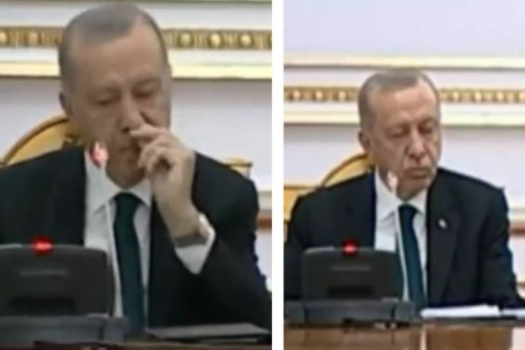 Ο Ερντογάν “καθάρισε” τη μύτη του και πήρε έναν υπνάκο κατά τη διάρκεια συνέντευξης Τύπου (vid)