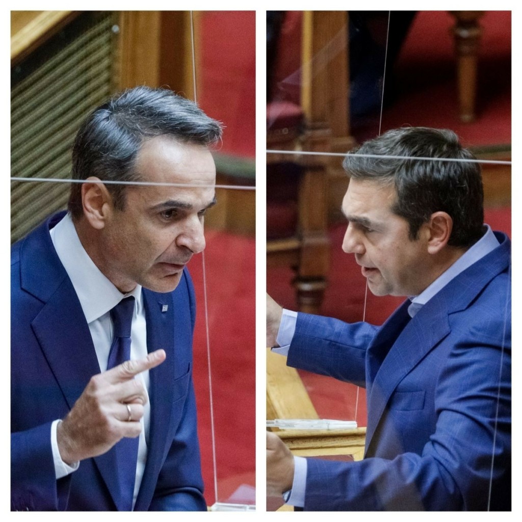“Σύγκρουση” Μητσοτάκη-Τσίπρα στη Βουλή για την πορεία της πανδημίας