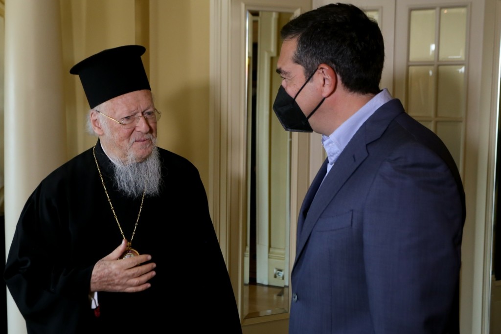 Τσίπρας στον Οικουμενικό Πατριάρχη – “Να υπερασπιστούμε την επιστήμη και τη ζωή με μήνυμα για τον εμβολιασμό”