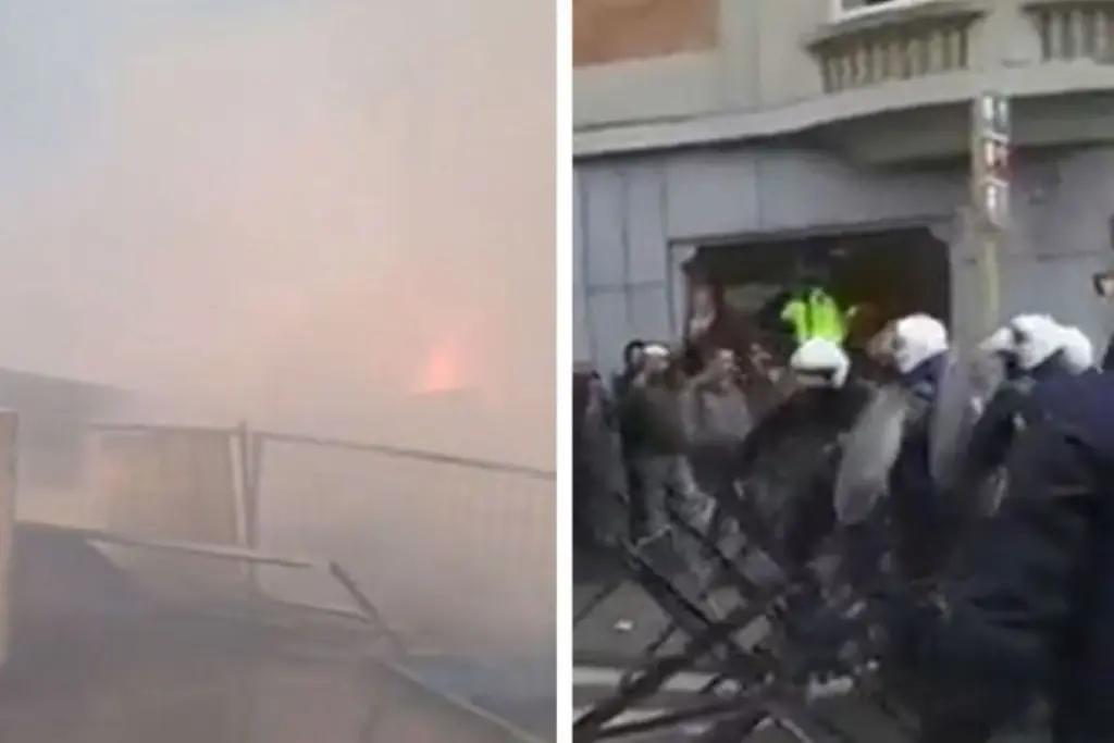 Σκηνές χάους στο Βέλγιο – Σε “εμπόλεμη” ζώνη μετατράπηκαν οι δρόμοι κατά τη διάρκεια διαδήλωσης κατά των μέτρων (vids)