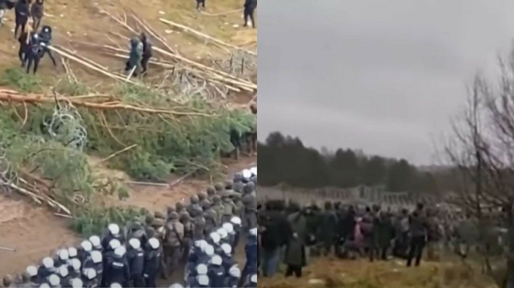 Δεκάδες πρόσφυγες έριξαν φράκτες και πέρασαν από τη Λευκορωσία στην Πολωνία (vids)