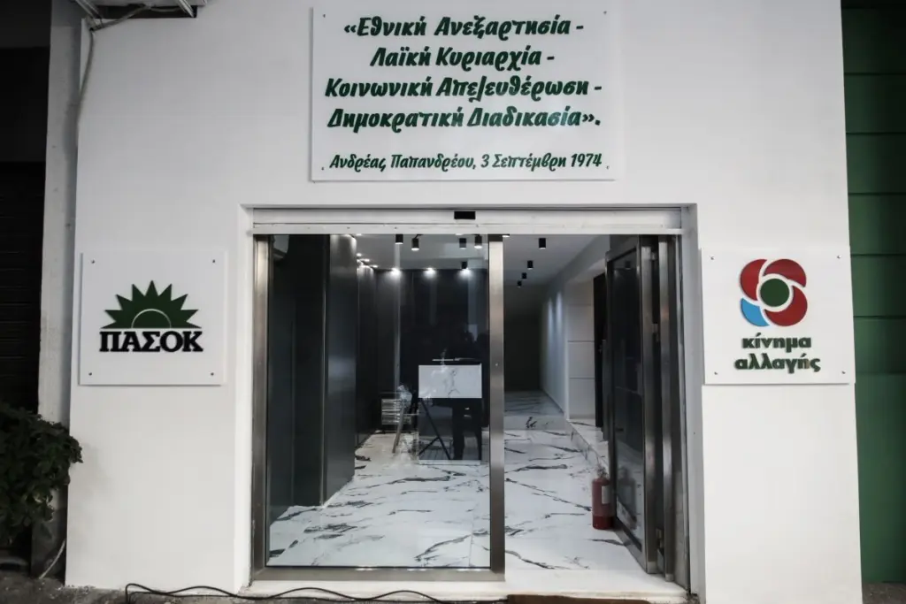 Με τη σφραγίδα της Φώφης Γεννηματά η νέα πρόσοψη των γραφείων του ΚΙΝΑΛ στη Χαριλάου Τρικούπη (pics)