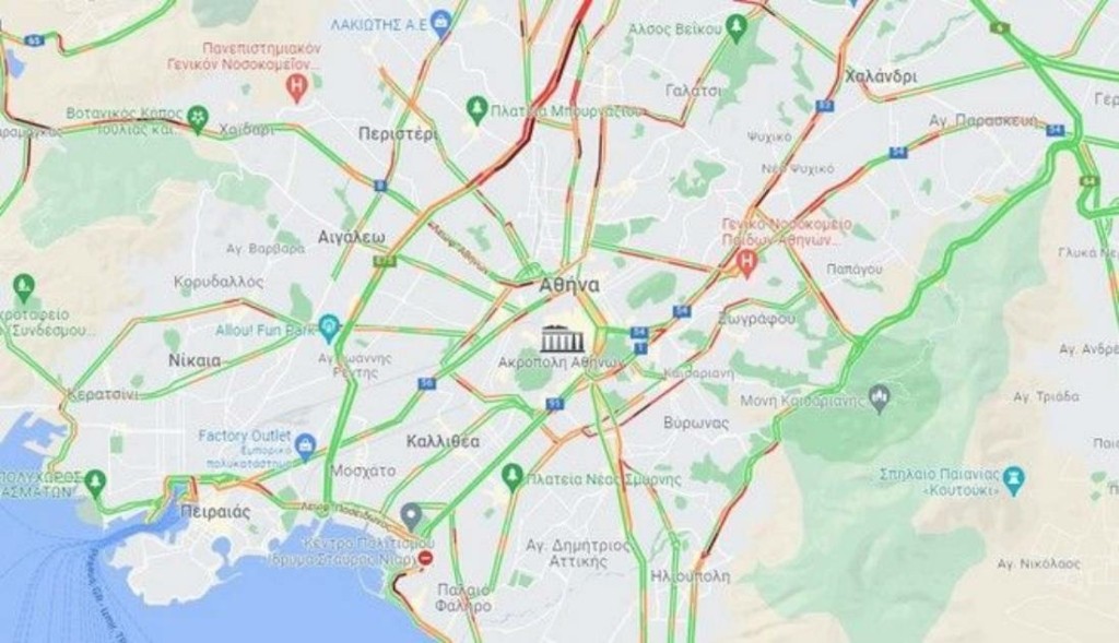 Κίνηση ΤΩΡΑ – Μποτιλιάρισμα για “γερά νεύρα” στον Κηφισό, στο “κόκκινο” και η Πατησίων