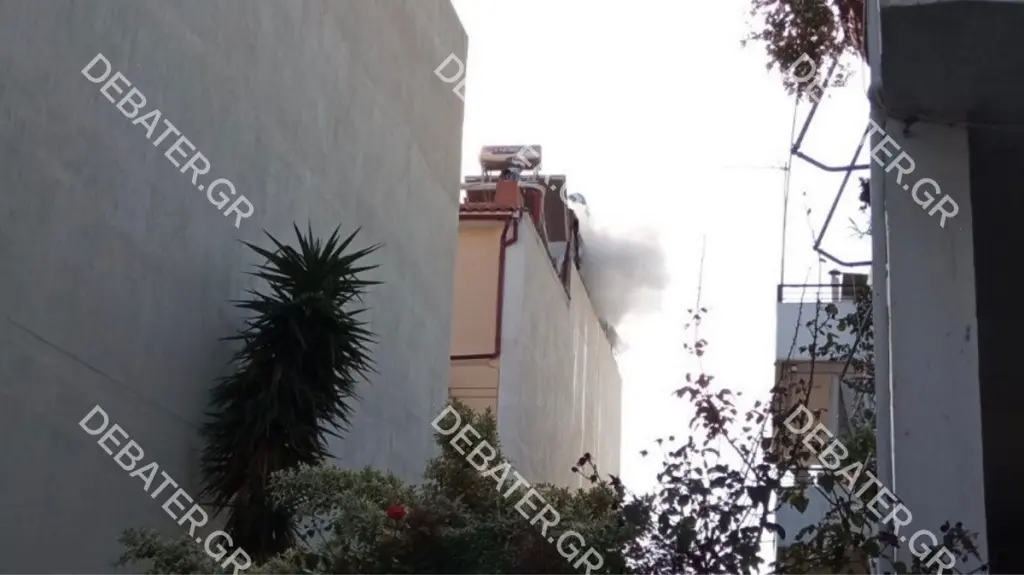 Υπό έλεγχο η φωτιά σε δώμα στην Πετρούπολη (pics&vid)