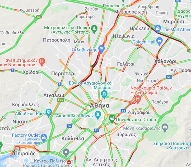 Κίνηση ΤΩΡΑ – Πού έχει μποτιλιάρισμα στην Αττική (pic)