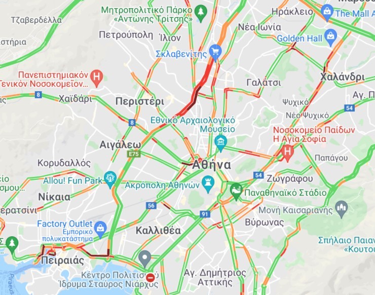 Κίνηση ΤΩΡΑ – Μποτιλιάρισμα στον Κηφισό το πρωί της Πέμπτης (pic)