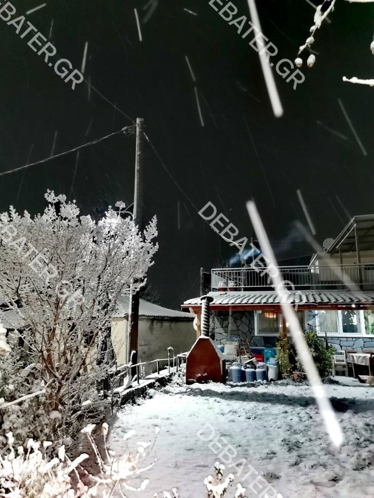“Στα λευκά” το Καρυδοχώρι Σερρών – Πυκνό χιόνι κάλυψε τα πάντα (pics)