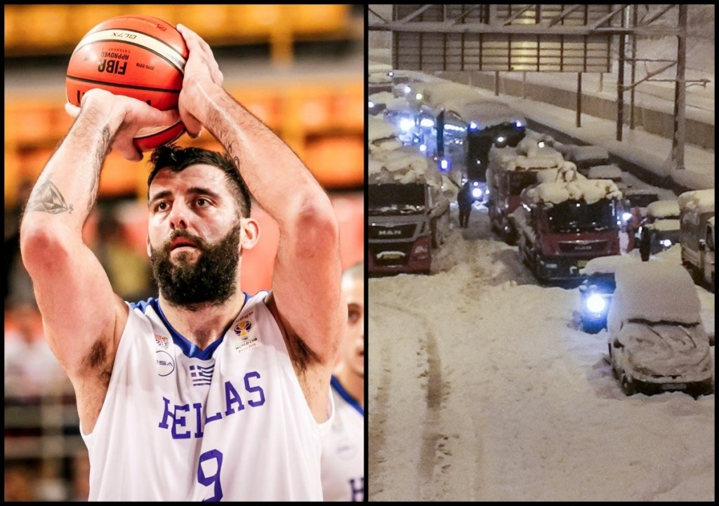 Ο Γιάννης Μπουρούσης δίπλα στους εγκλωβισμένους οδηγούς – Ρυμούλκησε ακινητοποιημένα αυτοκίνητα (pics)