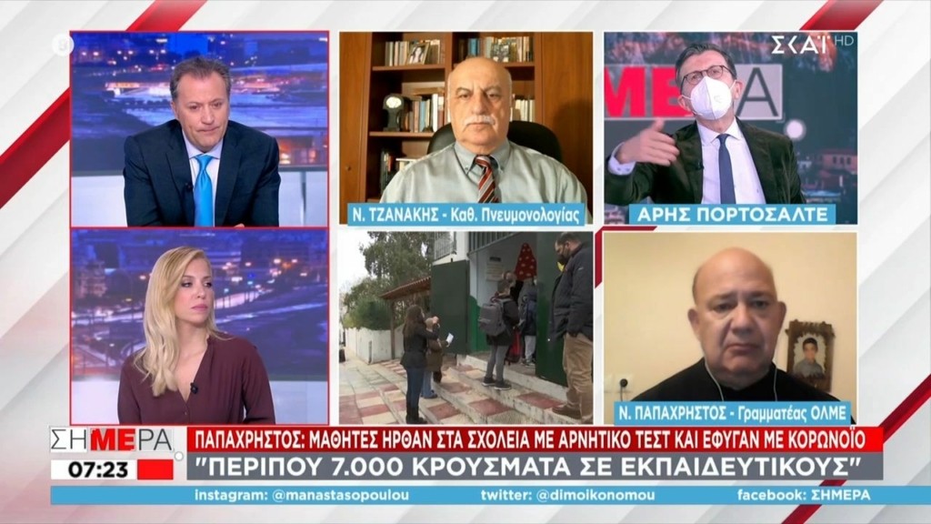 Άγρια κόντρα Πορτοσάλτε με εκπαιδευτικούς στον “αέρα” – “Θέλετε δύο εβδομάδες καθισιό” (vid)