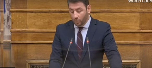 LIVE – Η ομιλία του Νίκου Ανδρουλάκη για την πρόταση μομφής