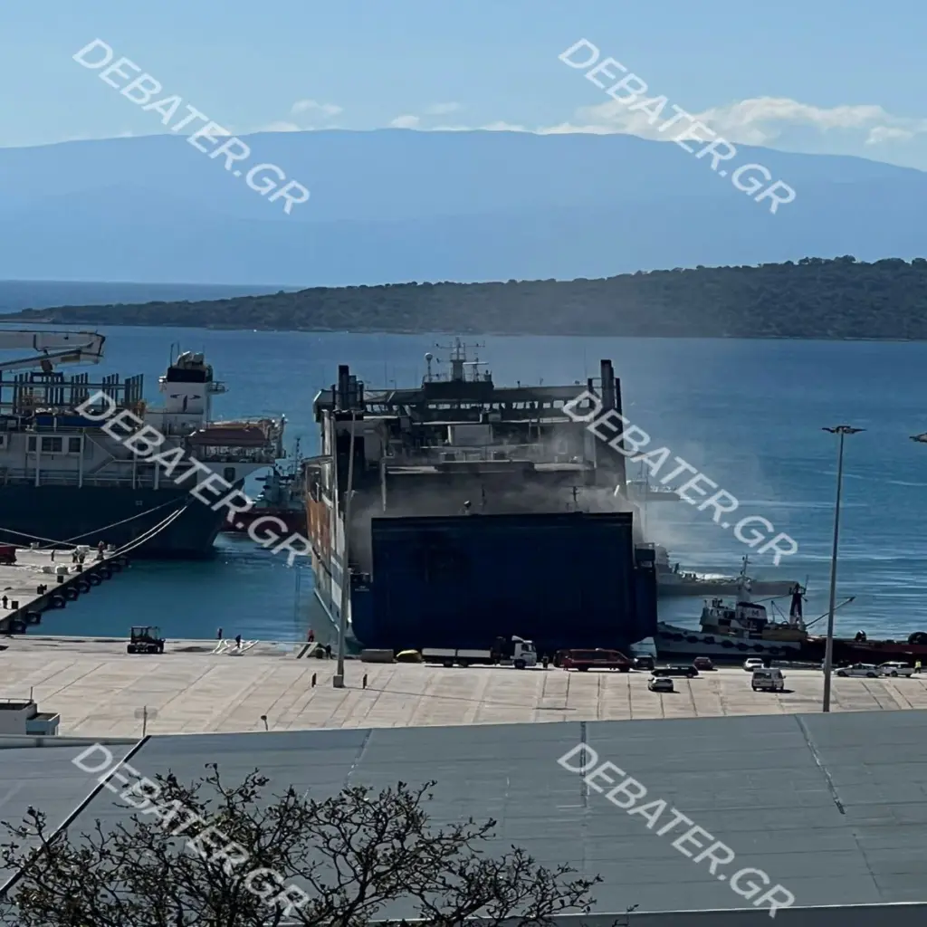 Εντοπίστηκε απανθρακωμένο πτώμα στο Euroferry Olympia – Η σορός ήταν στο πάτωμα έξω από ένα καμένο φορτηγό