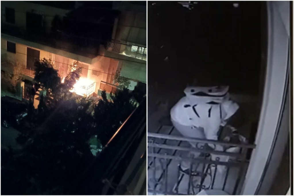 Η στιγμή της επίθεσης με γκαζάκια στο σπίτι του Καμπουράκη – “Είχα δεχτεί απειλητικά μηνύματα” (pics&vid)