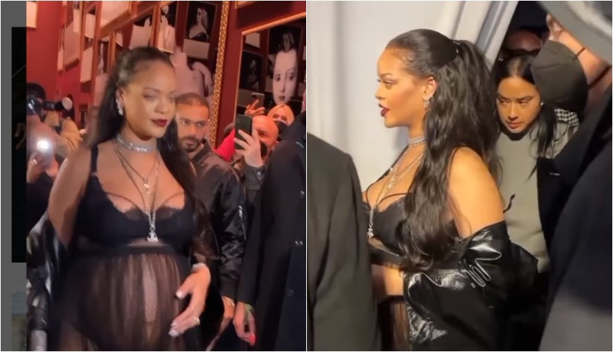 Η έγκυος Rihanna μας “γονάτισε” με το ultra sexy μαύρο look στο σόου του Dior (vid)