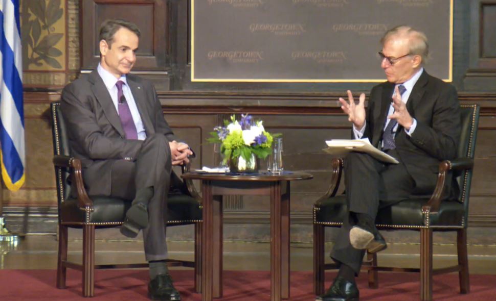 LIVE η συζήτηση του Κυριάκου Μητσοτάκη με τον David Ignatius στο πανεπιστήμιο Georgetown University