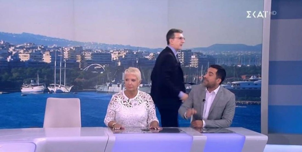 Χαμός στο στούντιο του ΣΚΑΪ – Σηκώθηκε κι έφυγε ο Πορτοσάλτε – “Δεν μας παρατάς;” (vid)