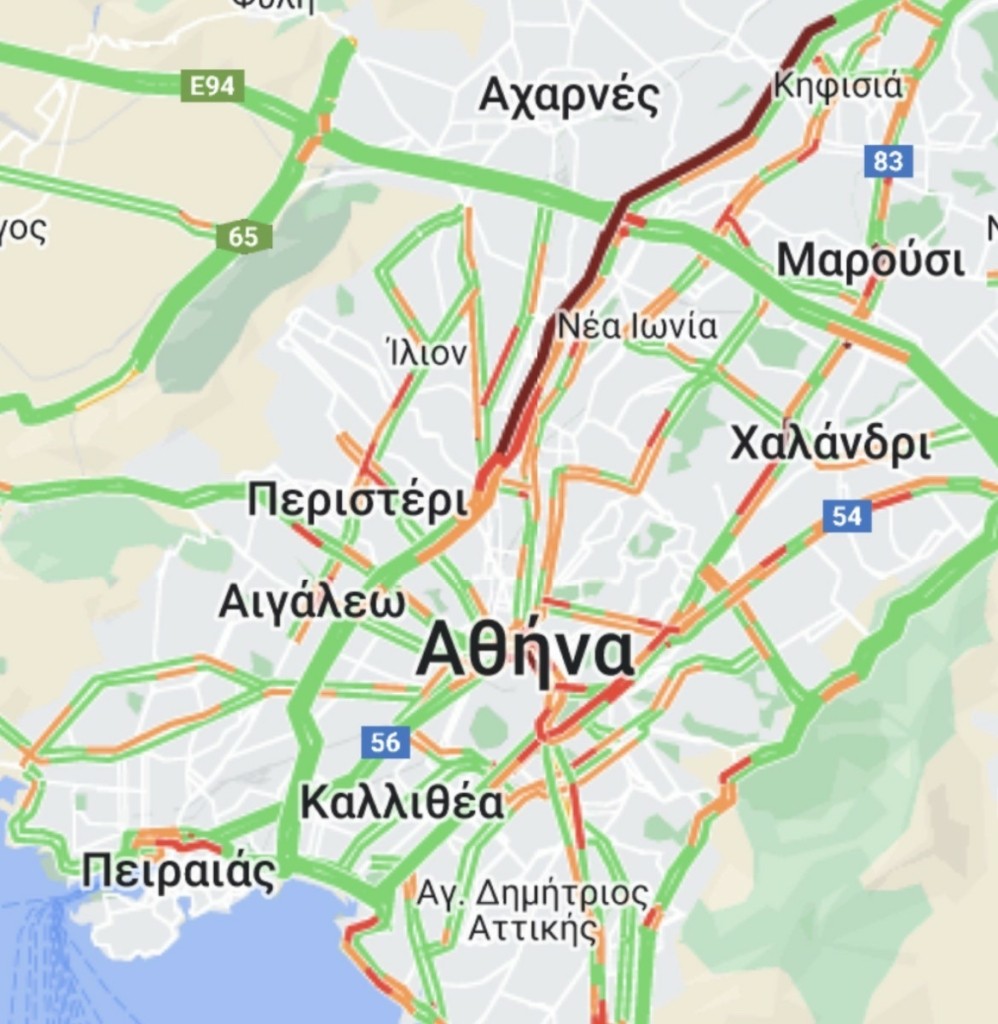 Κίνηση τώρα – Μεγάλο μποτιλιάρισμα στον Κηφισό – Πού αλλού υπάρχει πρόβλημα