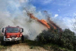 Φωτιά στο Βαρικό Φλώρινας – Μήνυμα για ετοιμότητα από το 112, επιχειρούν και εναέρια μέσα