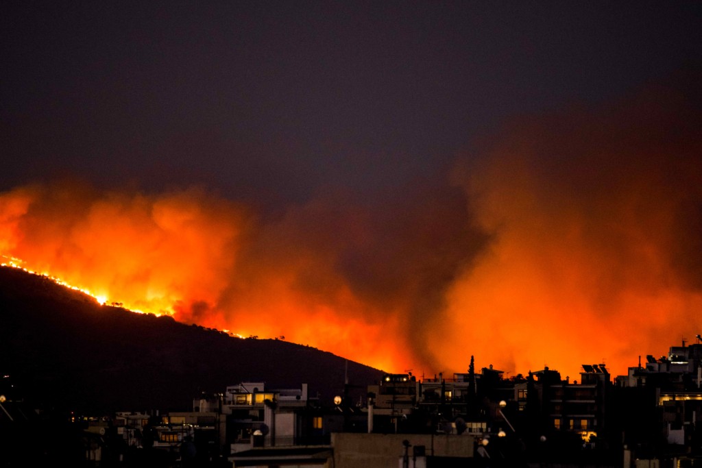 Συγκλονιστική εικόνα της φωτιάς στην Πεντέλη από δορυφόρο της NASA