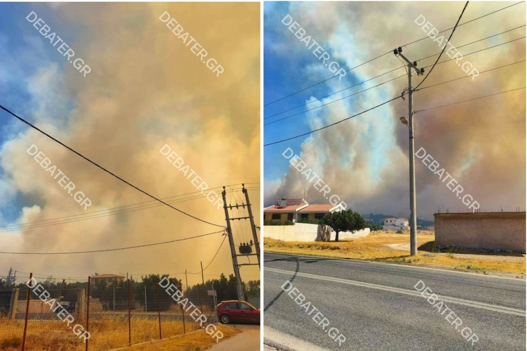 Μεγάλη φωτιά στη Φέριζα Σαρωνικού – Μήνυμα 112 για εκκένωση του οικισμού – Δίπλα σε σπίτια οι φλόγες (pics&vid)