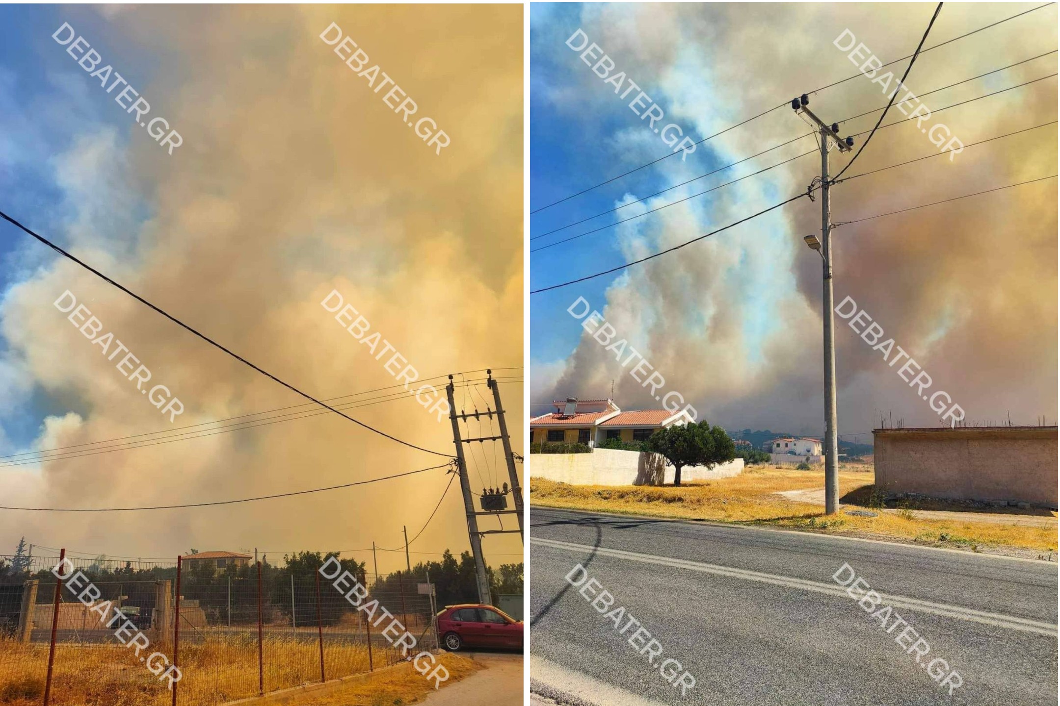 Μεγάλη φωτιά στη Φέριζα Σαρωνικού – Μήνυμα 112 για εκκένωση του οικισμού – Δίπλα σε σπίτια οι φλόγες (pics&vid)