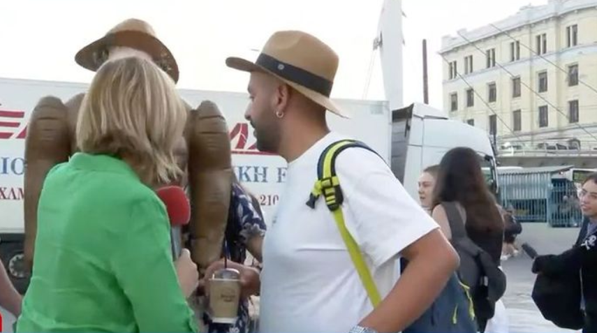 Το τερμάτισαν! Έφυγαν από Πειραιά για Μύκονο αγκαλιά με μια… πλαστική, γυναικεία κούκλα (vid)