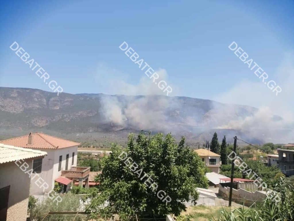 Αναζωπύρωση της φωτιάς στην Ιτέα – Στο “πόδι” η Πυροσβεστική (pics)