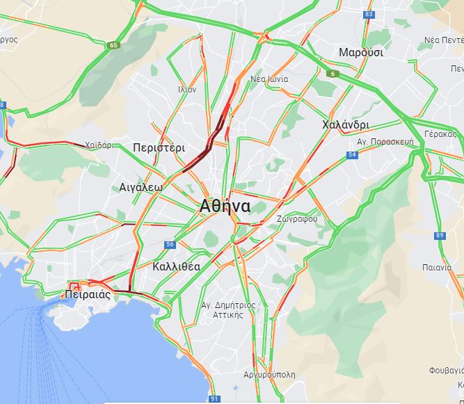 Κίνηση τώρα – Μεγάλες καθυστερήσεις στους δρόμους – Απροσπέλαστος ο Κηφισός (pic)