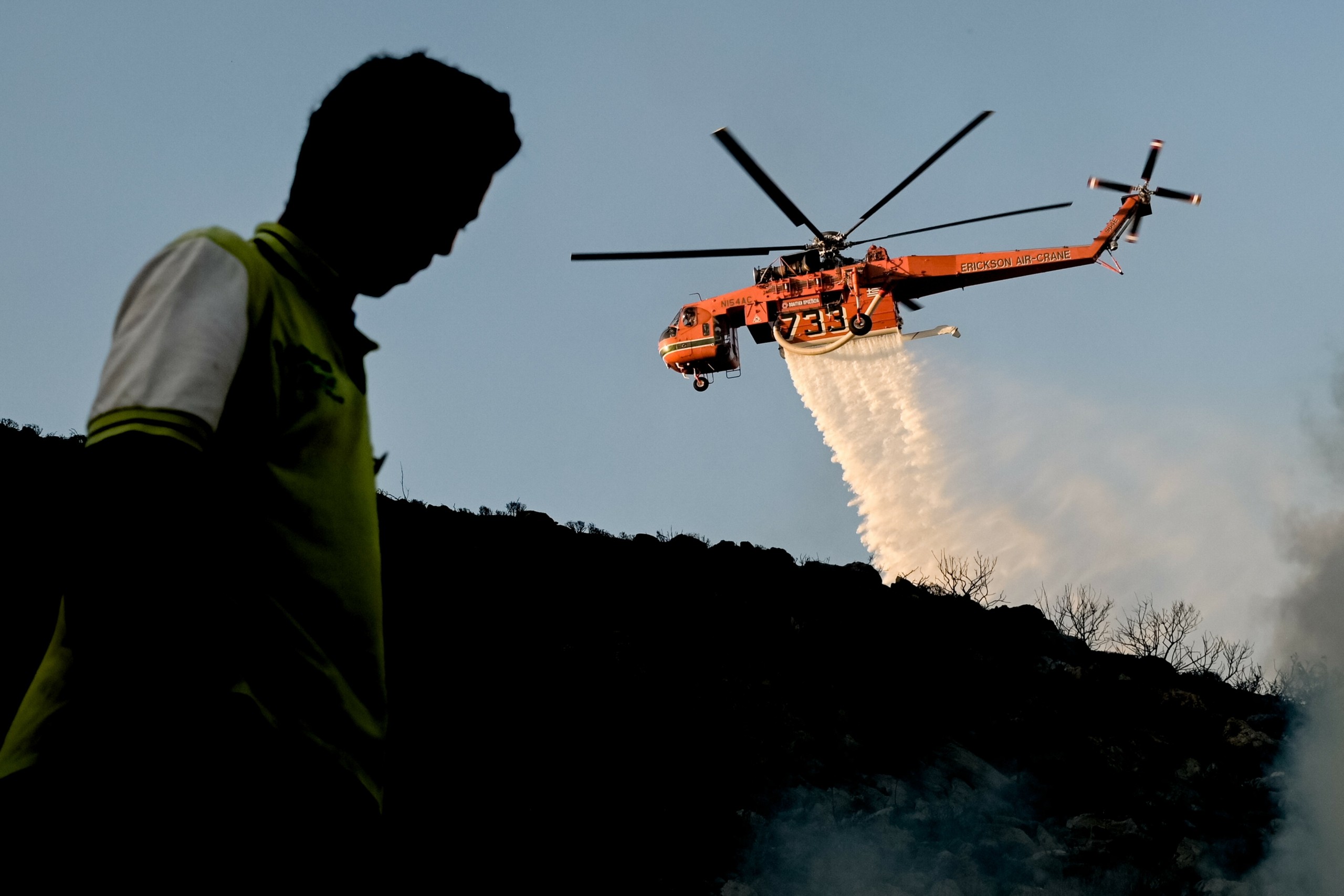 Φωτιά στα Ψαχνά Ευβοίας – Διακοπές ρεύματος στην περιοχή (pics)