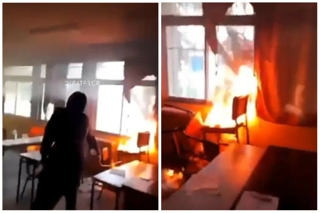 Νέο βίντεο ντοκουμέντο με τους “αμούστακους νταήδες” του Πύργου – Είχαν βάλει φωτιά σε σχολική αίθουσα