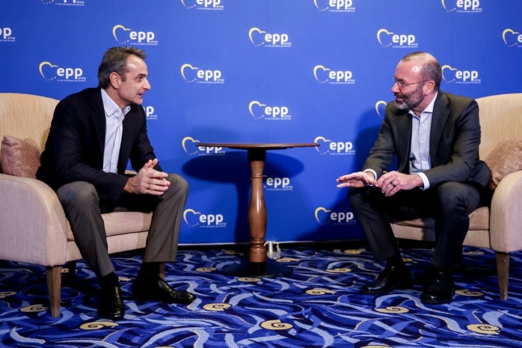 Κυριάκος Μητσοτάκης προς Μάνφρεντ Βέμπερ – “Διαχειριστήκαμε τις κρίσεις με αποτελεσματικότητα” (pics)