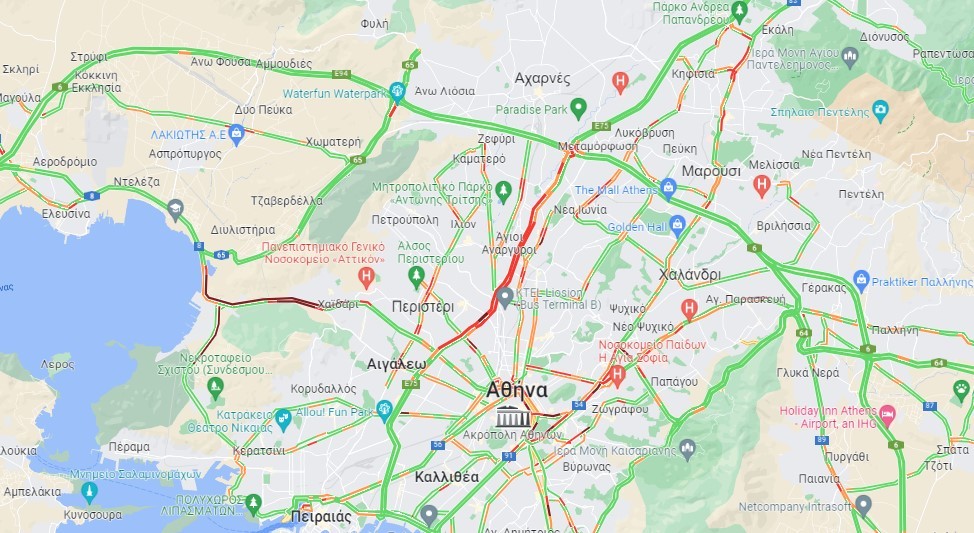 Κίνηση τώρα – Τεράστιο μποτιλιάρισμα και στις δύο Εθνικές Οδούς – Διακοπή κυκλοφορίας στην Αθηνών – Κορίνθου (pic)