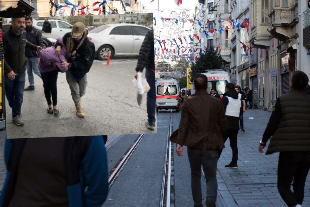 Βίντεο με τη στιγμή που περνούν χειροπέδες στην ύποπτη για τη φονική έκρηξη στην Κωνσταντινούπολη
