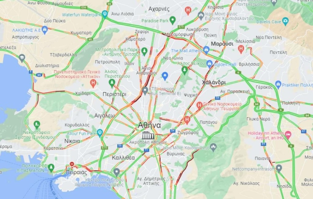 Κίνηση ΤΩΡΑ – Τεράστιες καθυστερήσεις σε Κηφισό και Κατεχάκη (pic)